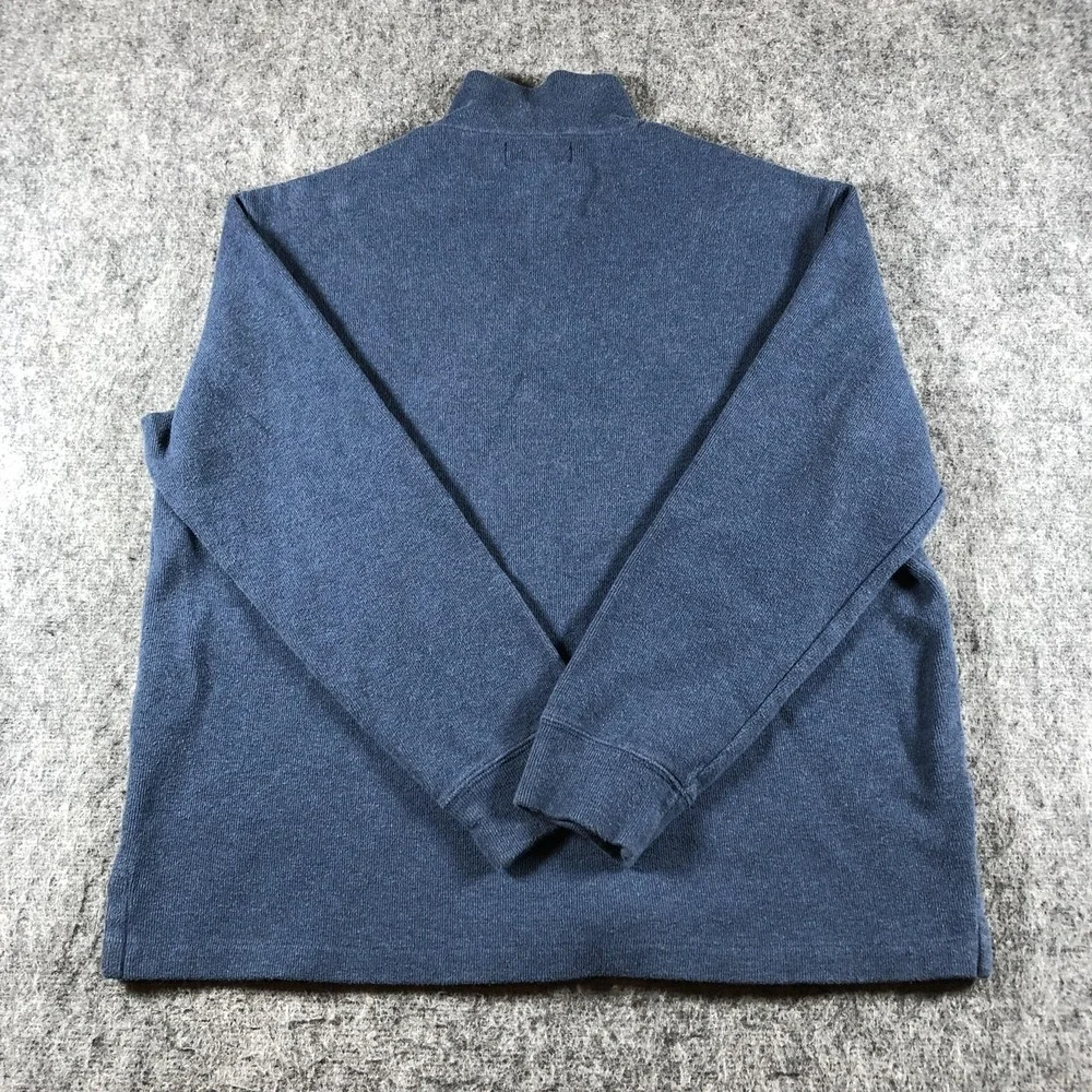 Polo Ralph Lauren‎ Sweater Mens L Blue 1/4 Zip Cotton Pullover